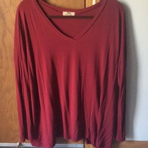 Long sleeve piko top